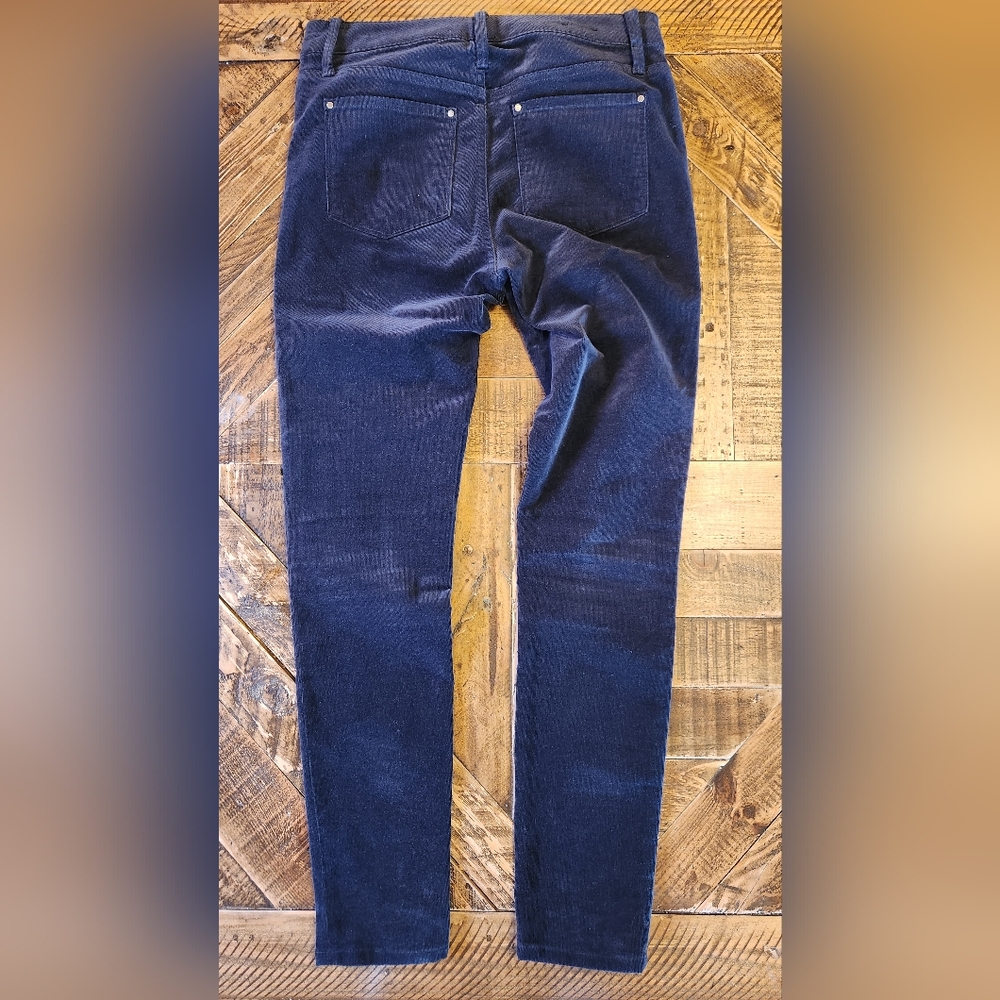 Club Monaco High Rise Skinny Cords Navy Blue Size Medium - Picture 4 of 11